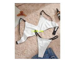 Soutien-gorge et String Côtelés Unis